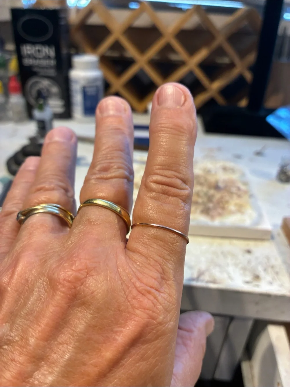 10K Rose Gold Ring  Size 10    .55 Grams